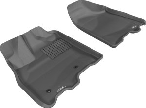 Toyota Sienna Floor Mats - Front - 3D MAXpider - Kagu - Black - `13-`20